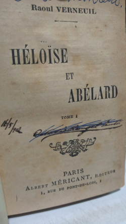 Heloise Et Abelard Tome I