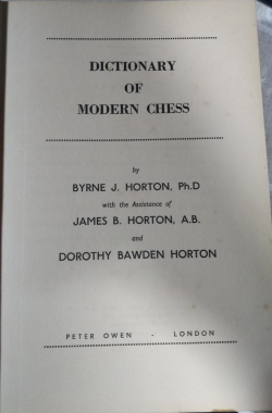 Dictionary Of Modern Chess