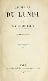 Causeries Du Lundi