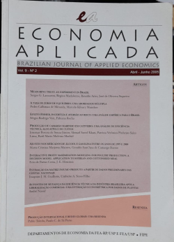 Economia Aplicada - V. 9 / N° 2 - Abril/junho 2005