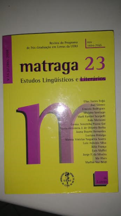 Revista Do Programa De Pos-graduacao Em Letras Da Uerj V. 15 Jul/dez 2008 - Matraga 23 - Estudos Linguisticos E Literarios