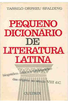 Pequeno Dicionario De Literatura Latina
