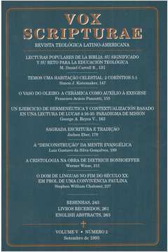 Revista Teologica Latino Americana - Vox Scripturae V. 05 N° 01 Mar/1995