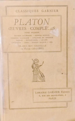 Platon Ceuvres Completes - Tome Premier - Reencadernado