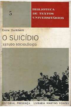 o suicidio estudo sociologico - vol. 5