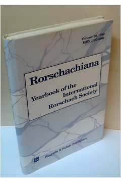Rorschachiana Yearbook Of The International Rorschach Society