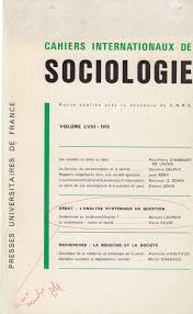 Cahiers Internationaux De Sociologie - Vol Lxxvii - 1984