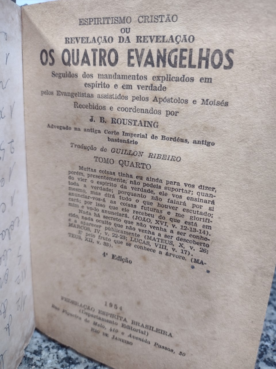 Espirito Critao Ou Revelacao Da Revelacao Os Quatro Evangelhos