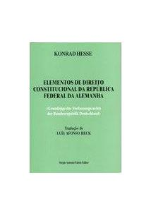 Elementos De Direito Consitucional Da Alemanha