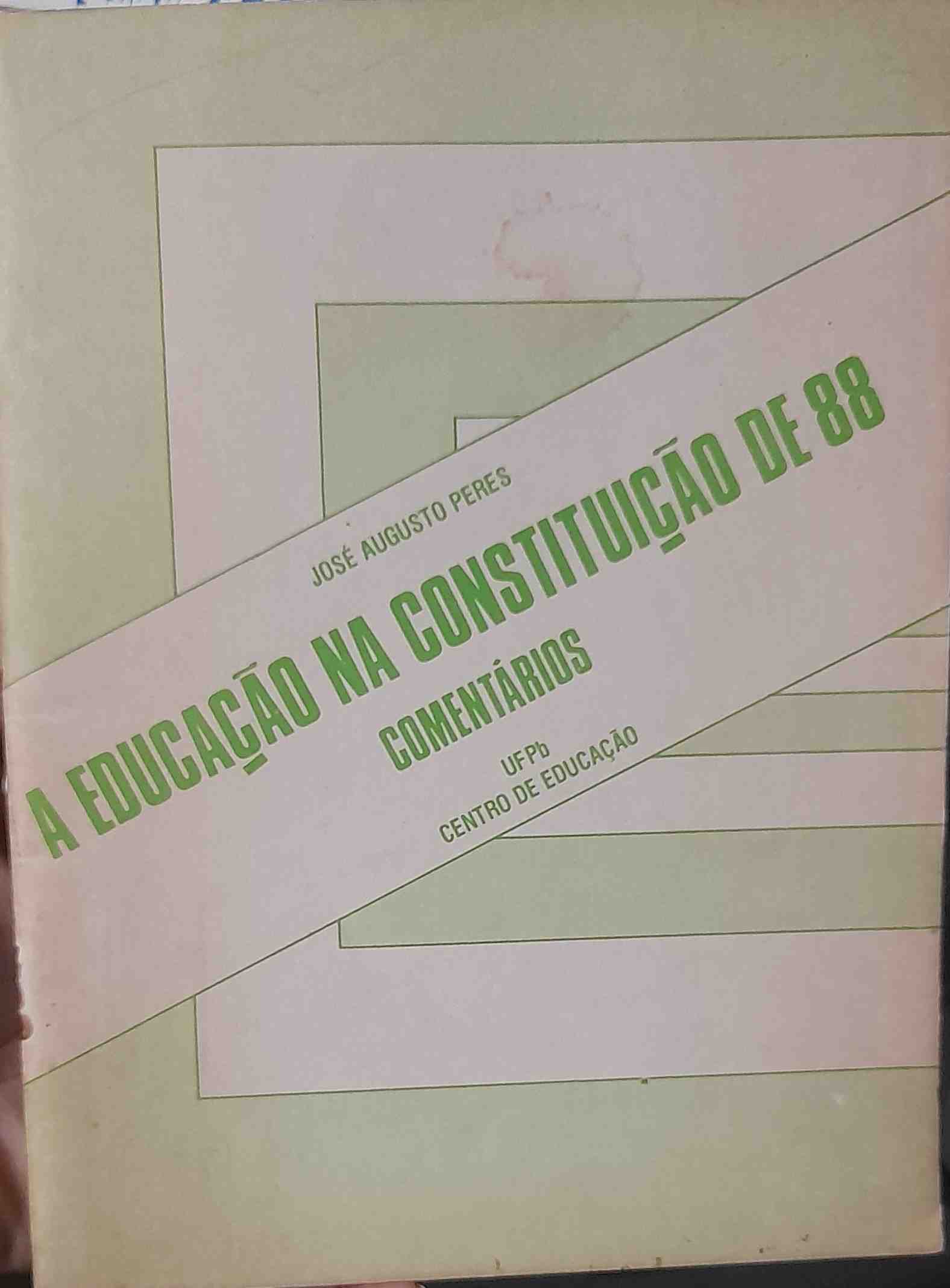 a educacao na constituicao de 88 - comentarios