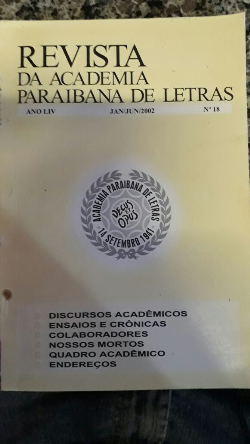 Revista Da Academia Paraibana De Letras Nº 18 Jan/jun 2002