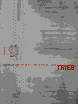 Trieb / Sociedade Brasileira De Psicanalise Do Rio De Janeiro - Nova Serie V. 2 / N°1 Marco/2003