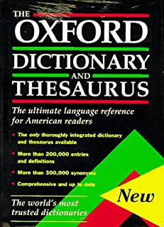 The Oxford Dictionary And Thesaurus: American Edition