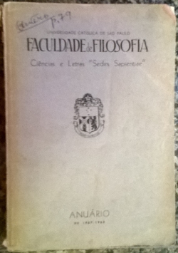 Anuario 1967-1968 - Faculdade De Filosofia