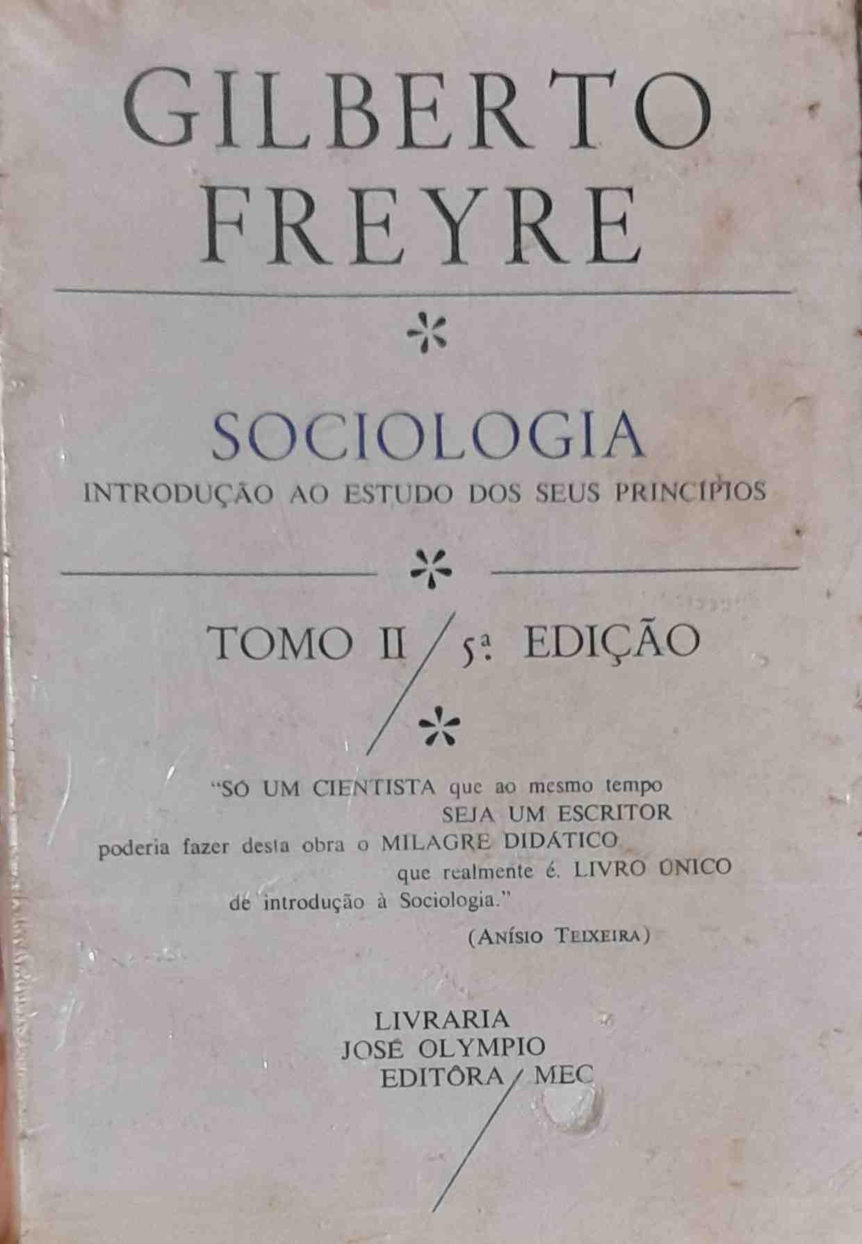 sociologia - introducao ao estudo dos seus principios - tomo ii