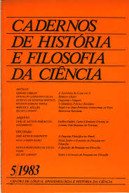 Caderno De Historia E Filosofia Da Ciencia 1/1980