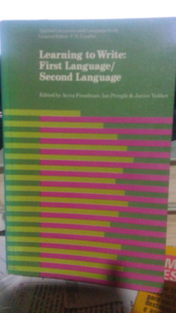 Learning To Write: First Language/second Language
