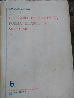 El Libro De Apolonio Poema Espanol Del Siglo Xiii