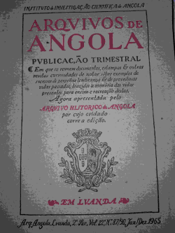 Arquivos De Angola - Publicacao Trimestral