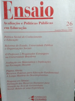 Ensaio - Avaliacao E Politicas Publicas Em Educacao - 26 Vol 8 Janeiro/marco 2000
