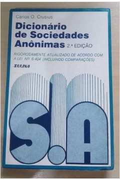 Dicionario De Sociedades Anonimas