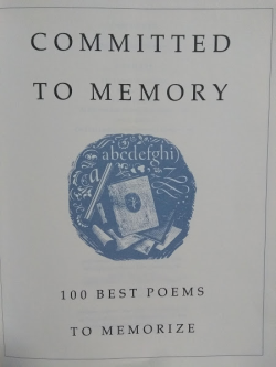 Committed To Memory - 100 Best Poems To Memorize - Reencadernado