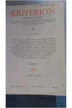 Kriterion Revista De Filosofia Resenha 76 Janeiro A Junho 1986 Diversos