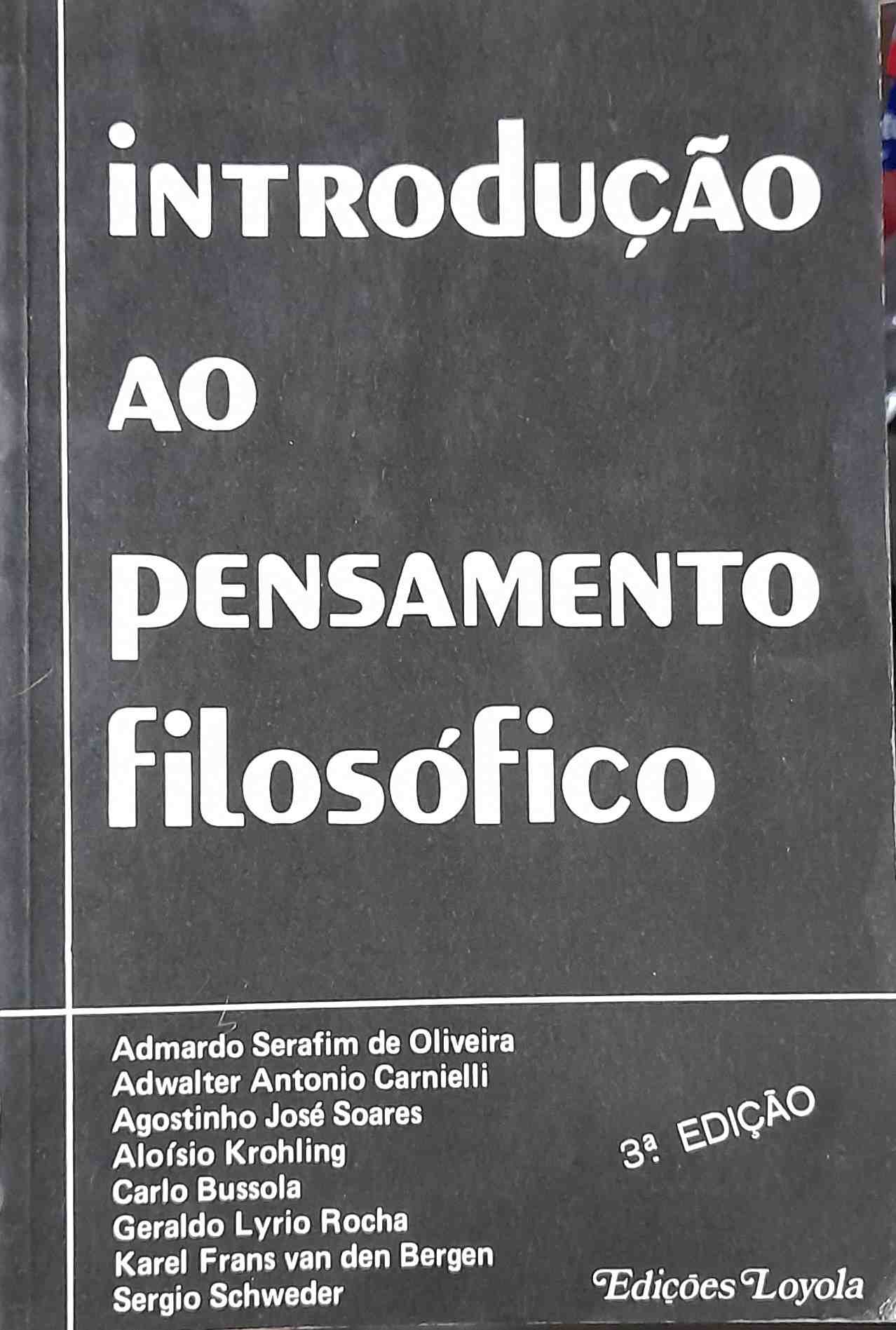 introducao ao pensamento filosofico