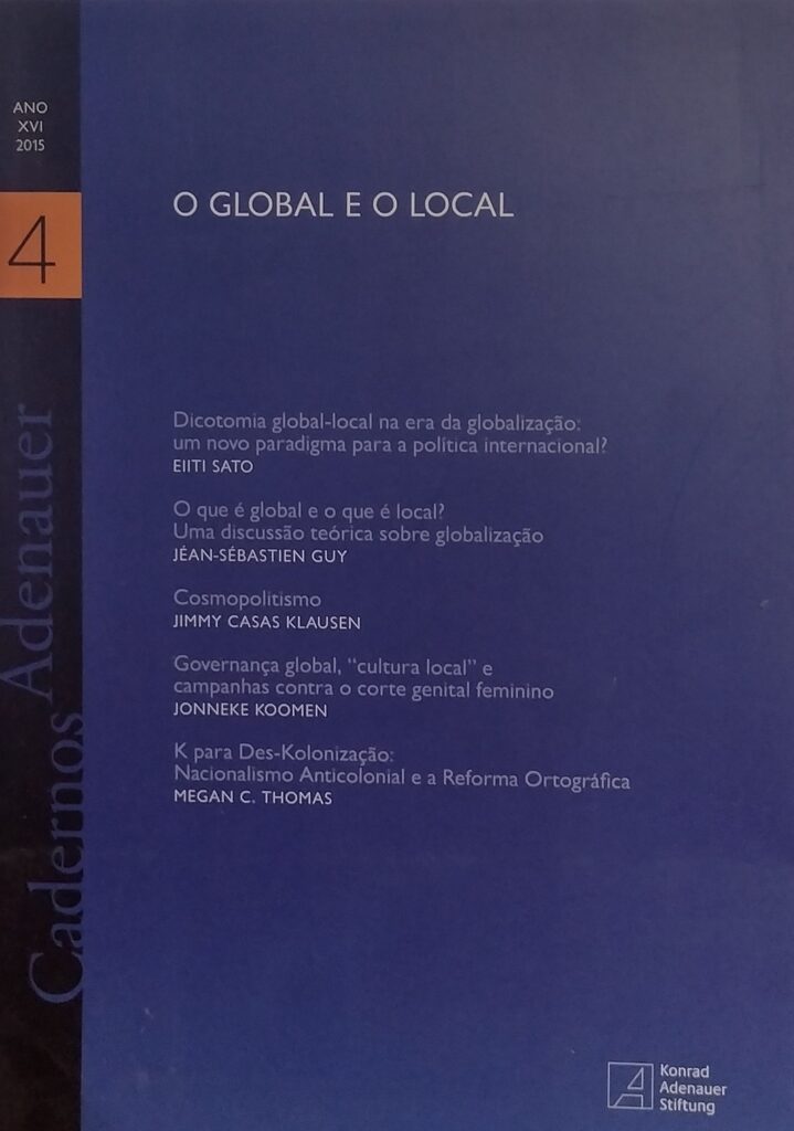 Cadernos Adenauer - O global e o local ano XVI 04