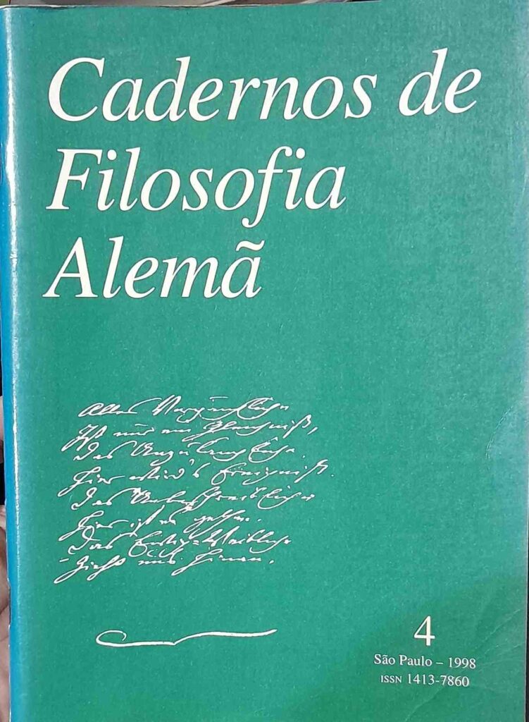 Cadernos De Filosofia Alema - n°4