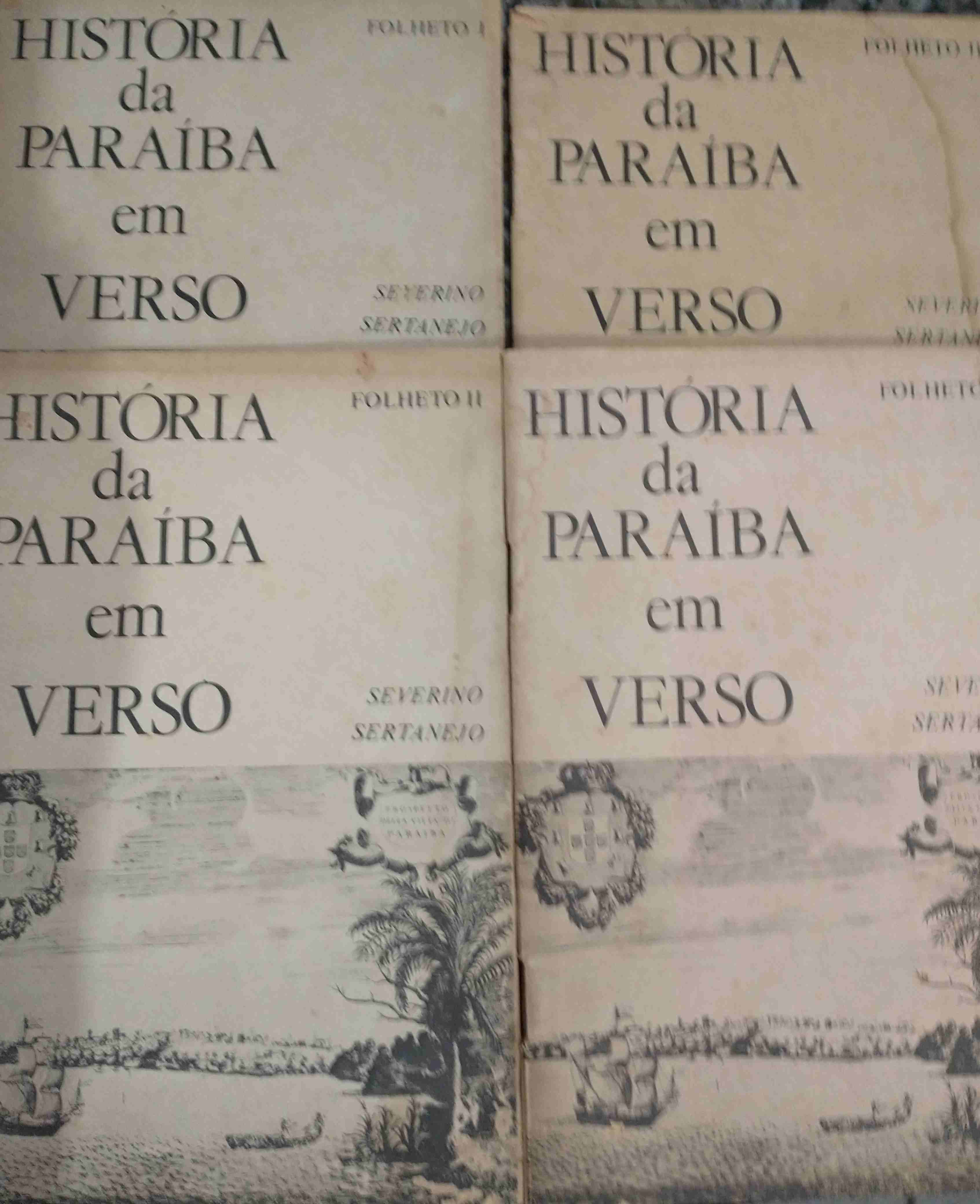 História da Paraíba em Verso - Cordeis em 4 volumes