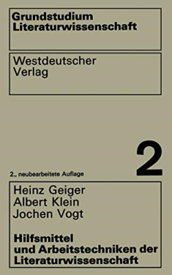Hilfsmittel Und Arbeitstechniken Der Literaturwissenschaft - V. 2