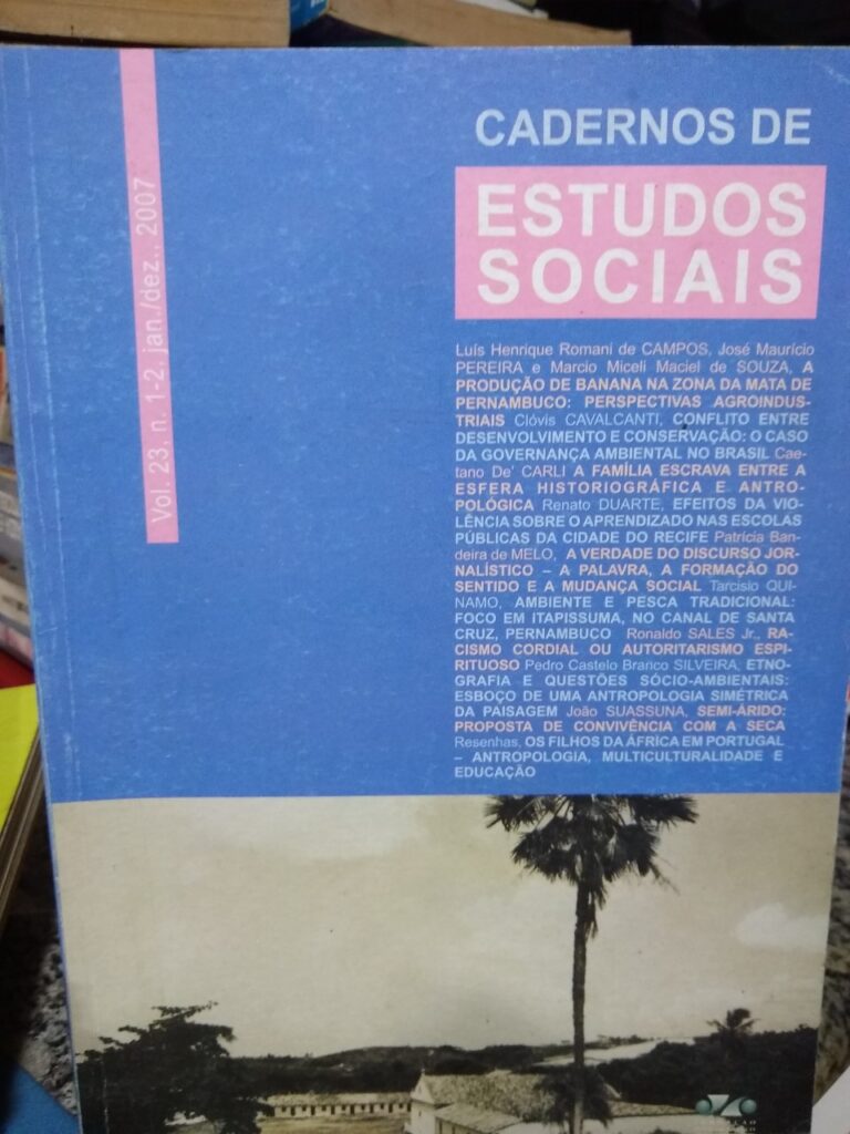 Caderno De Estudos Sociais V.3 N°1-2 Jan/dez 2007