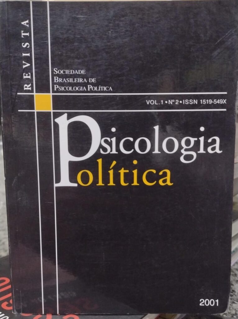 Revista Psicologia Politica  Sociedade Brasileira De Psicologia Politica V.01 Nº 02  julho/dezembro de 2001