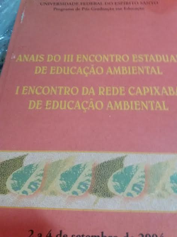 Anais Do Iii Encontro Estadual De Educacao Ambiental