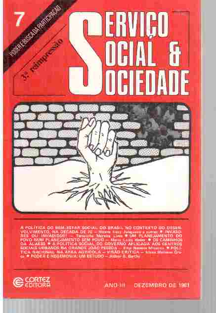 Servico Social E Sociedade - Nº 07 - Ano Iii - Dezembro De 1981
