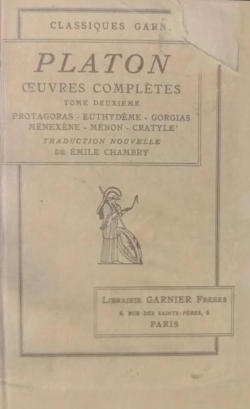 Platon Ceuvres Completes - Tome Deuxieme - Reencadernado