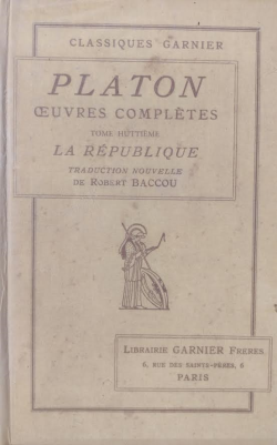 Platon Ceuvres Completes - Tome Huttieme - Reencadernado