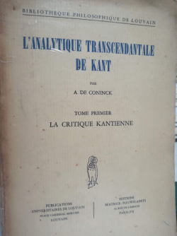 L'analytique Transcendantale De Kant