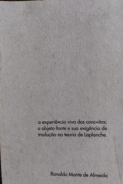 A Experiencia Viva Dos Conceitos O Objeto Fonte E Sua Exigencia De Traducao Na Teoria De Laplanche