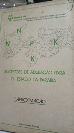 Sugestoes De Adubacao Para O Estado Da Paraiba