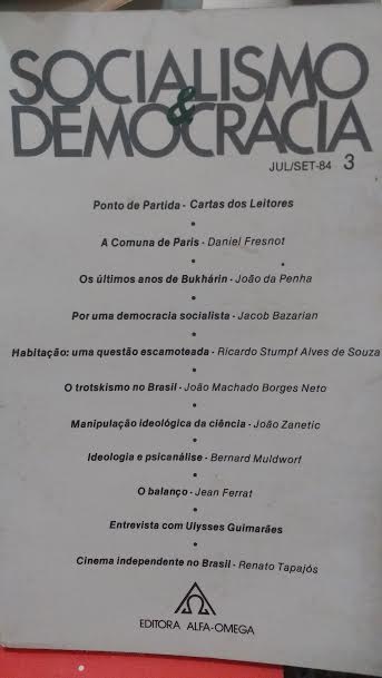 Socialismo E Democracia Jul / Set - 84 Nº 03