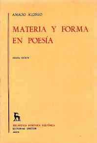 Materia Y Forma En Poesia