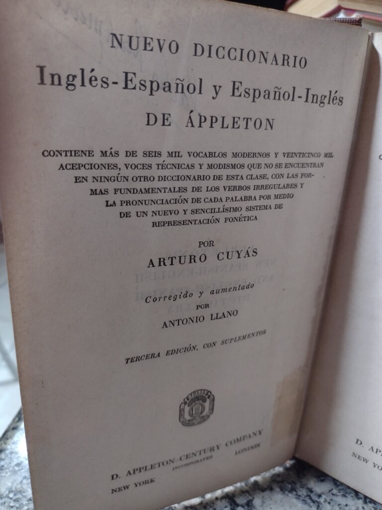 Nuevo Diccionario Ingles-espanol Y Espanol-ingles De Appleton