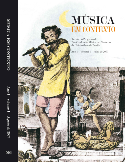 Musica Em Contexto - Ano I - V. 1