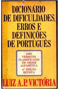 Dicionario De Dificuldades Erros E Definicoes De Portugues