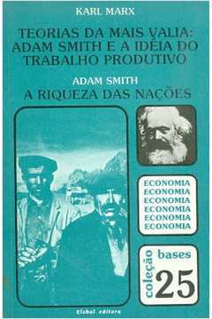 Teorias Da Mais Valia - Adam Smith E A Ideia Do Trabalho Produtivo / A Riqueza Das Nacoes