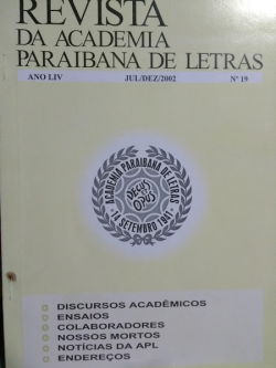 Revista Da Academia Paraibana De Letras - Ano Liv / Jul/dez 2002 - Nº 19