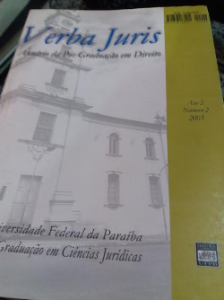 Verba Juris - Anuario De Pros-graduacao Em Direito