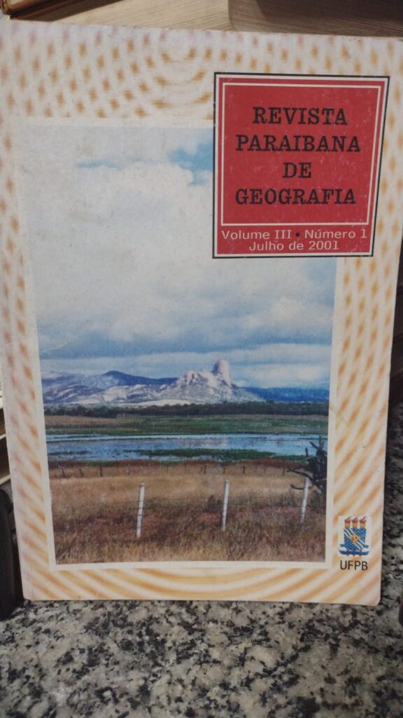 Revista Paraibana De Geografia - Volume Iii - N 01 - Julho/2001